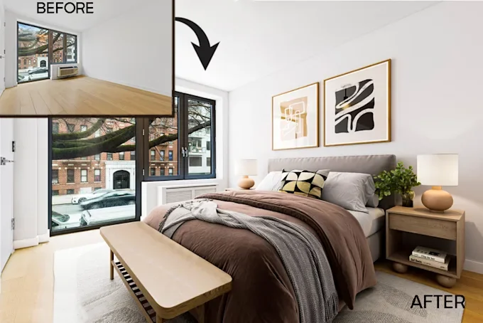 I will do real estate virtual staging and home digital staging services